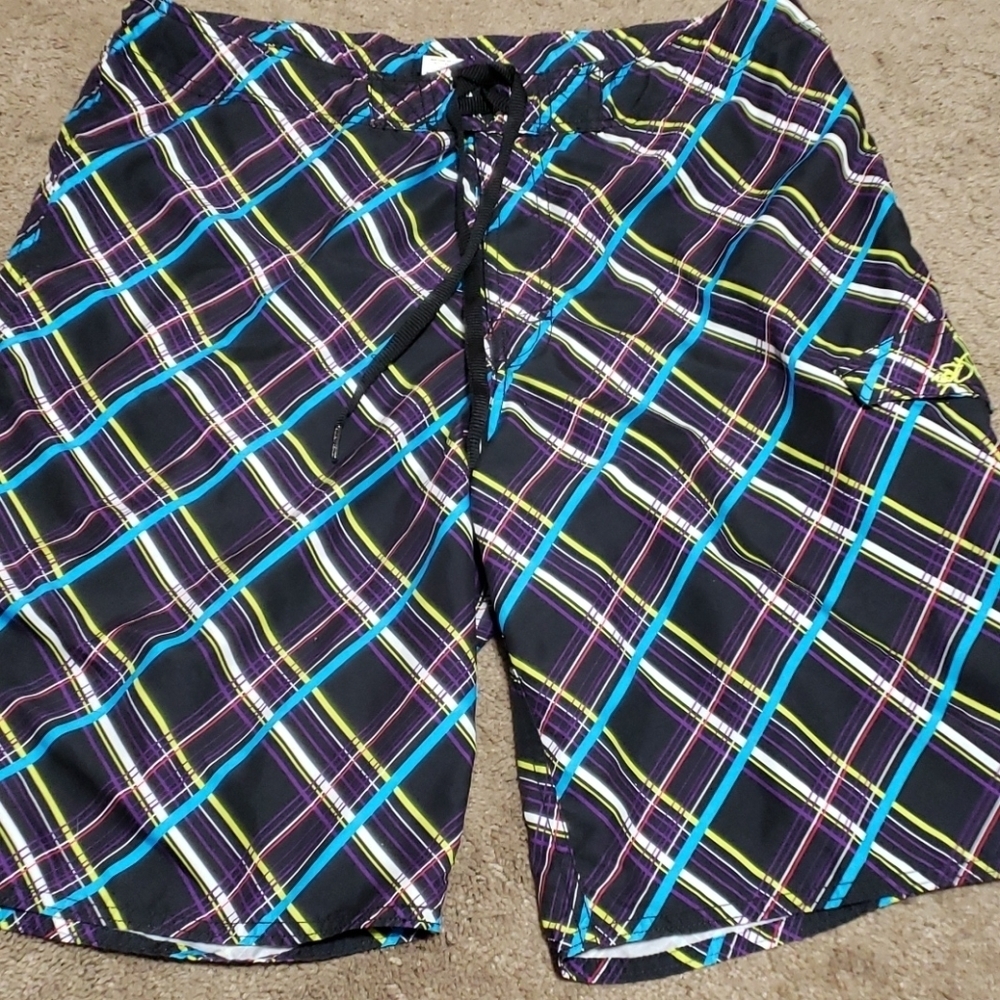 Body glove vibrant multicolored board shorts
